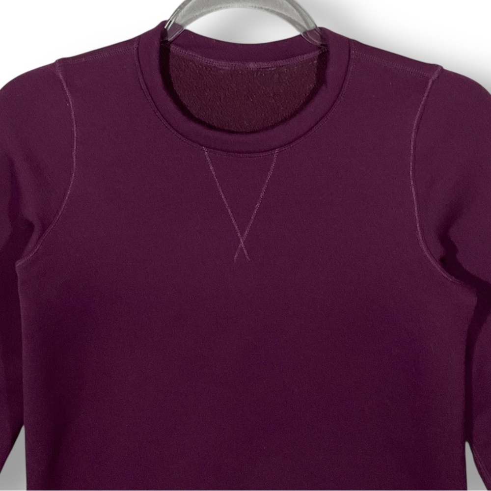 Lululemon Keep It Cozy Sweatshirt Sz 2 Crew Neck Fleece Purple Plum Athleisure - Picture 3 of 11